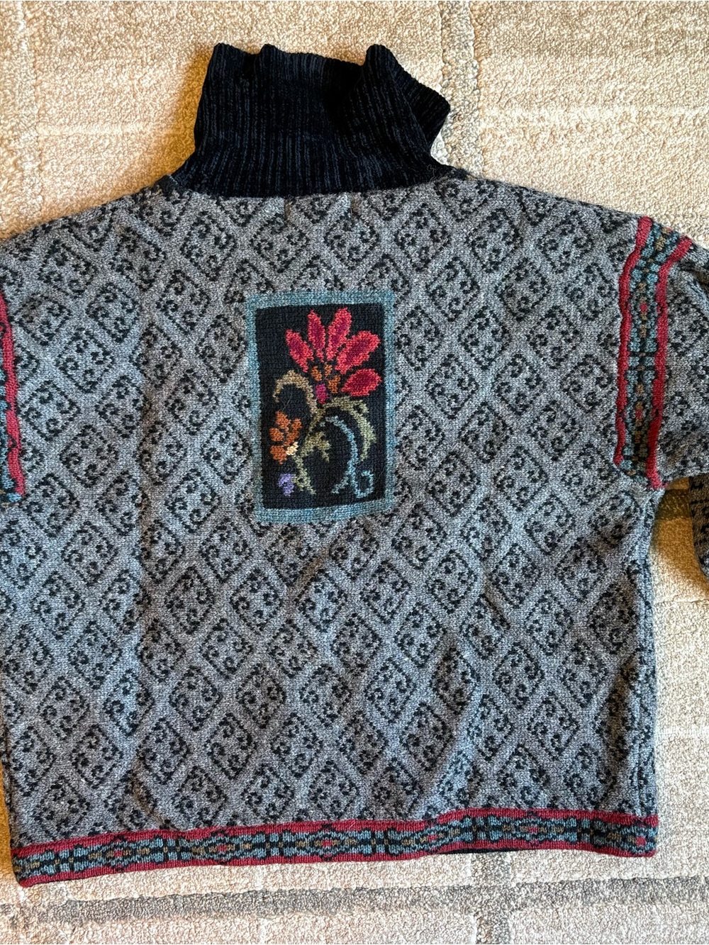 Icelandic Design Sz S Nordic Gray Wool Fully Lined Zip-Up Sweater Jacket - Picture 12 of 14
